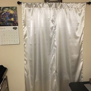 Pretty White Satin Curtains